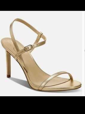 Sam Edelman Metallic Gold Strappy Stiletto Sandals